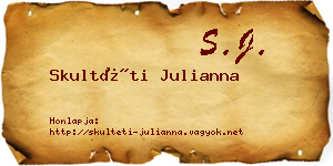 Skultéti Julianna névjegykártya