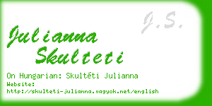 julianna skulteti business card