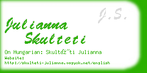 julianna skulteti business card